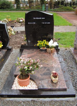 Enkel monument Zwart graniet en Aurora (EM011) Enkel monument Zwart graniet en Aurora (EM011)